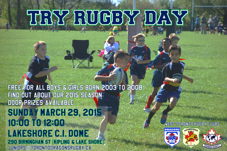 Try Rugby Day Sunday March 29 Try Rugby Day Sunday March 29