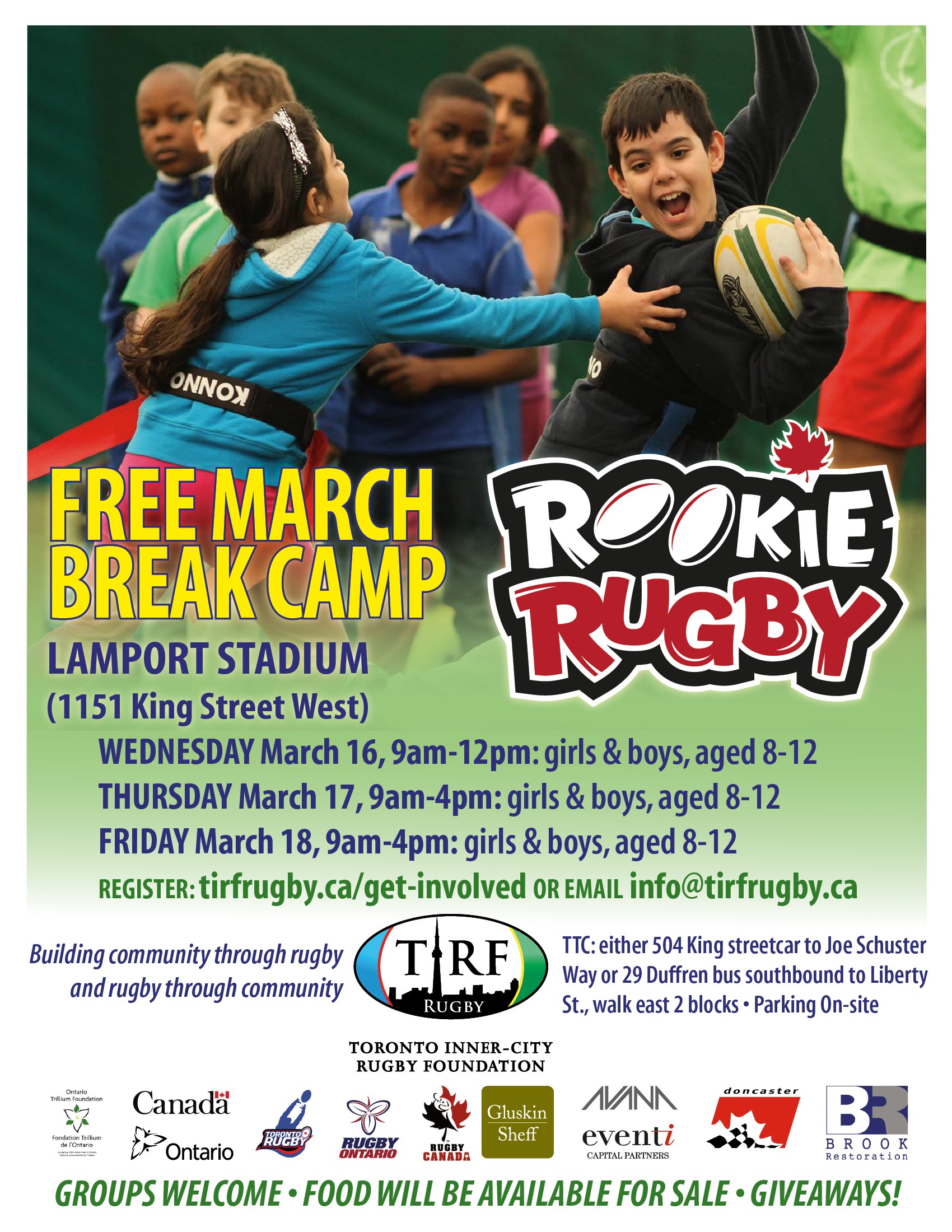 TIRF March Break Rugby Camps/Tournaments TIRF March Break Rugby Camps/Tournaments